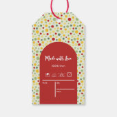 Retro Kleurrijke Kleding Maat Prijs Hang Label Lab Cadeaulabel (Achterkant)