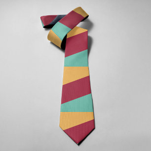 Retro Kleurrijke Kleuren Achtergrond  Patroon Stropdas