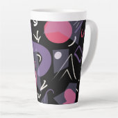 Retro kleurrijke latte mokken (Rechterhoek)