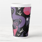 Retro kleurrijke latte mokken (Voorkant)