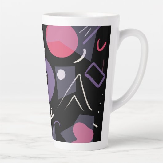 Retro kleurrijke latte mokken (Rechts)