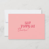 Retro Kleurrijke Leuke Funky Bold Unieke Bruiloft RSVP Kaartje (Achterkant)