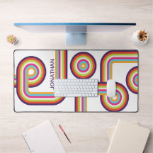 Retro Kleurrijke Line Art