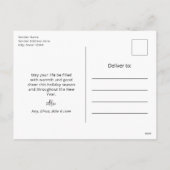 Retro Kleurrijke Merry Christmas Arch Foto Feestdagenkaart (Achterkant)