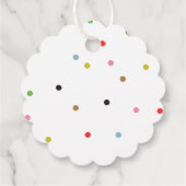 Retro kleurrijke moderne vrolijke kerstvakantie bedankjes labels (Achterkant)