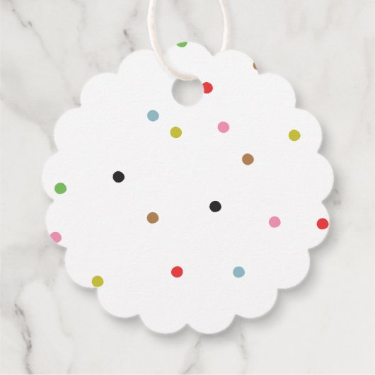 Retro kleurrijke moderne vrolijke kerstvakantie bedankjes labels (Achterkant)