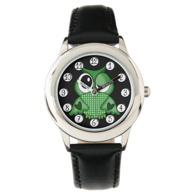 Retro Kleurrijke Mooie Boho Uil Horloge (Voorkant)