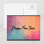 Retro Kleurrijke Mozaïek - Nieuwjaarskaart Feestdagenkaart (Voorkant / Achterkant)