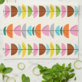 Retro Kleurrijke Nesten Keukenhanddoeken (Gevouwen)