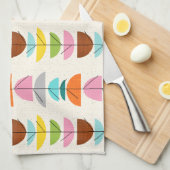 Retro Kleurrijke Nesten Keukenhanddoeken (Quarter Fold)