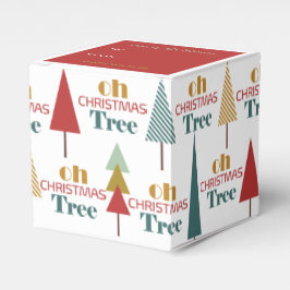 Retro Kleurrijke Oh Kerstboom Vakantie Bedankdoosjes