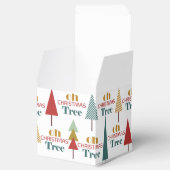 Retro Kleurrijke Oh Kerstboom Vakantie Bedankdoosjes (Geopend)