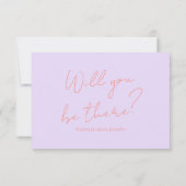 Retro Kleurrijke Pastel Whimsical QR Code Huwelijk RSVP Kaartje (Achterkant)