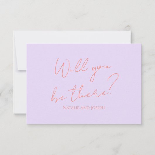 Retro Kleurrijke Pastel Whimsical QR Code Huwelijk RSVP Kaartje (Achterkant)