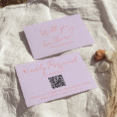 Retro Kleurrijke Pastel Whimsical QR Code Huwelijk RSVP Kaartje