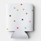 Retro kleurrijke polka dot kerstvakantie blikjeskoeler (Achterkant)