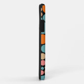 Retro Kleurrijke Polka Dots op Zwart Case-Mate iPhone Case (Achterkant/rechts)