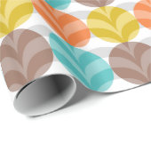 Retro Kleurrijke Polka Dots Patroon Cadeaupapier (Rol Hoek)