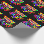 Retro Kleurrijke Rainbow Gamer Computer Gaming Cadeaupapier (Hoek)