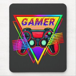 Retro Kleurrijke Rainbow Gamer Computer Gaming Muismat