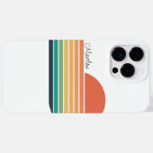 Retro Kleurrijke Rainbow Stripe Sunset Case-Mate iPhone Case (Achterkant (horizontaal))