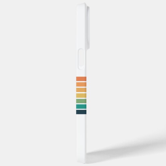 Retro Kleurrijke Rainbow Stripe Sunset Case-Mate iPhone Case (Achterkant / Rechts)