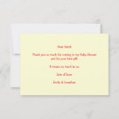 Retro Kleurrijke Regenboog Bloemen Bericht Dank u Bedankkaart (Achterkant)