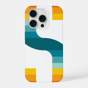 Retro Kleurrijke Regenboog Typografie Zonsondergan iPhone 15 Pro Case