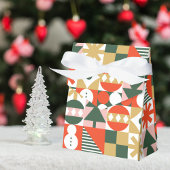 Retro  Kleurrijke Scandinavische Kerstmis Bedankdoosjes