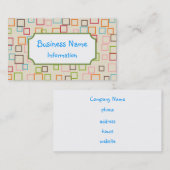 Retro Kleurrijke Schattigee Onderwijs Tutor Visite Visitekaartje (Voorkant / Achterkant)