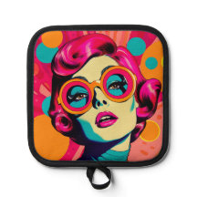 Retro kleurrijke stijl, kleurrijke vrouw