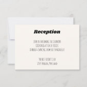 Retro Kleurrijke Strepen 70er Trouwontvangstkaart Kaart (Achterkant)