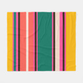 Retro kleurrijke strepen, abstracte achtergrond fleece deken (Voorkant (Horizontaal))