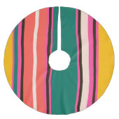 Retro kleurrijke strepen, abstracte achtergrond kerstboom rok (Voorkant)