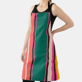 Retro kleurrijke strepen, abstracte achtergrond schort (Insitu)