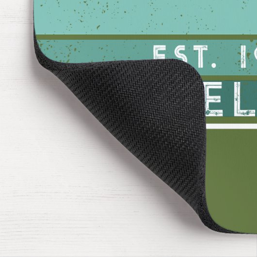 Retro Kleurrijke Strepen Geel Muismat (Hoek)