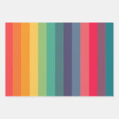 Retro kleurrijke strepen patroon inpakpapier vel (Voorkant)