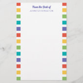 Retro kleurrijke strepen van het bureau van briefpapier (Voorkant)