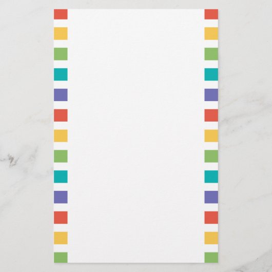 Retro kleurrijke strepen van het bureau van briefpapier (Achterkant)
