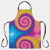 Retro kleurrijke stropdas kleurstofpatroon funky schort (Voorkant)