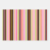Retro Kleurrijke Trendy Gemengde Patronen met Roze Inpakpapier Vel (Voorkant 2)