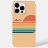 Retro Kleurrijke Trendy Regenboog Gestreept Case-Mate iPhone Case (Achterkant)
