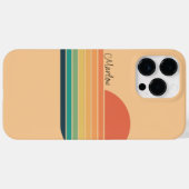 Retro Kleurrijke Trendy Regenboog Gestreept Case-Mate iPhone Case (Achterkant (horizontaal))