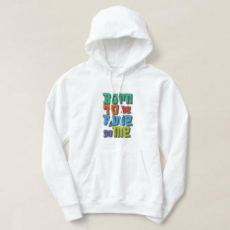 Retro Kleurrijke Typografie Hoodie