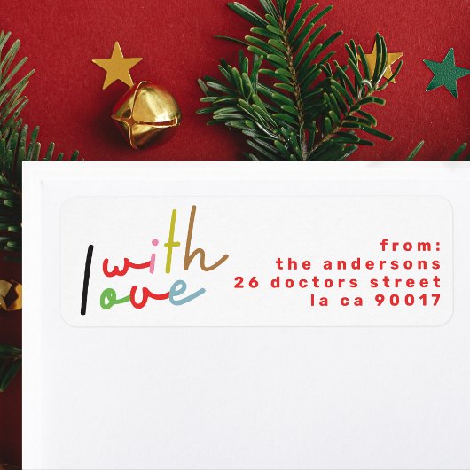 retro kleurrijke Vakantie retour adres envelop Etiket