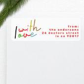 retro kleurrijke Vakantie retour adres envelop Etiket