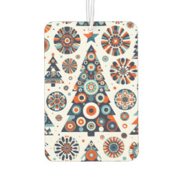 Retro kleurrijke versierde kerstboom luchtverfrisser