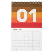 Retro Kleurrijke Vette Strepen Kalender (Jan 2027)