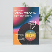 Retro kleurrijke Vinyl Kaart (Staand voorkant)