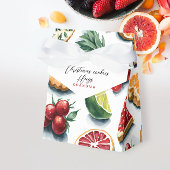 Retro Kleurrijke Vruchten Citrus Kerst Waterverf Bedankdoosjes